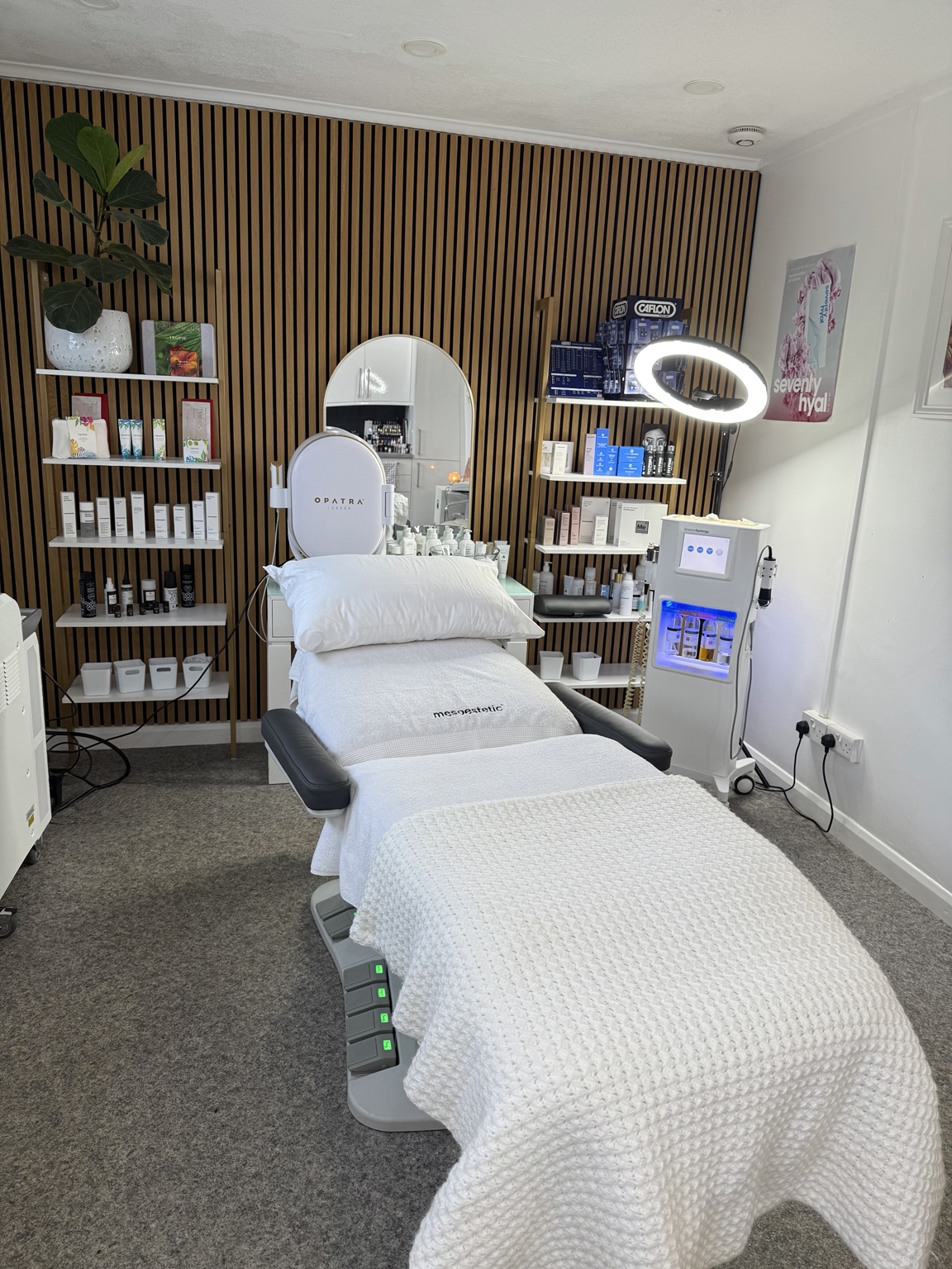 The advanced skin treatment room at VIP Cosmedics in Tiverton